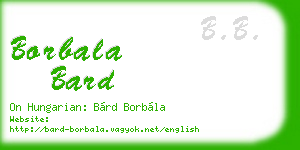 borbala bard business card